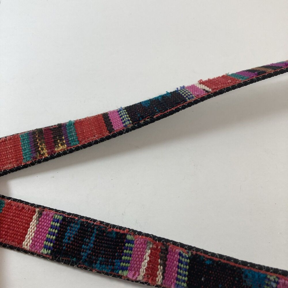 South Western Style  Multicolor Stripe 34-38” Long 1 Inch Wide Belt XL Boho